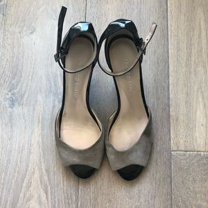 Franco Sarto two tone open toe sandals